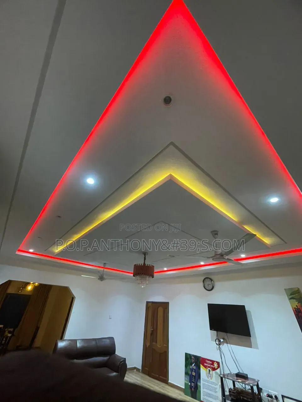 P.O.P Ceiling Design, Tv Stand, Hall Design, Cooping