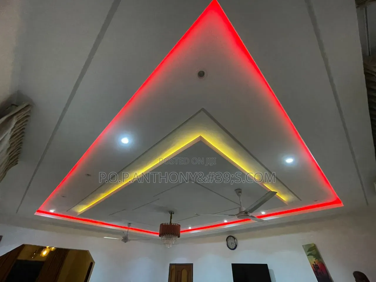 P.O.P Ceiling Design, Tv Stand, Hall Design, Cooping