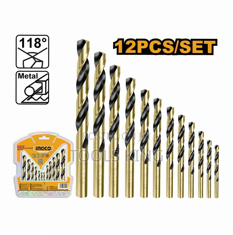 12 PCS HSS Twist Drill Bits - Akdb1125