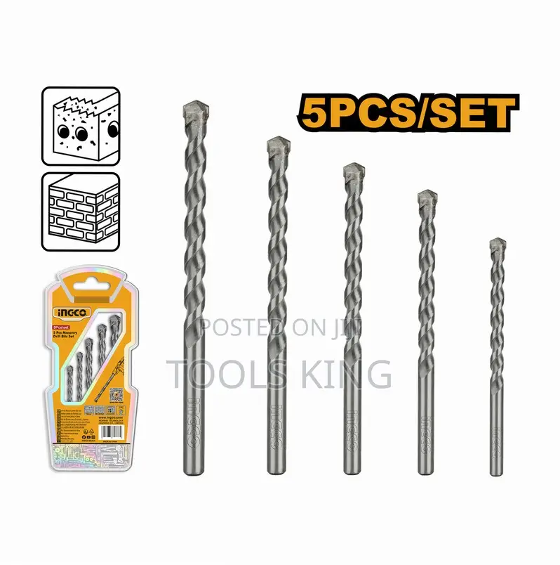 5 PCS Masonry Drill Bits - Akdb3055