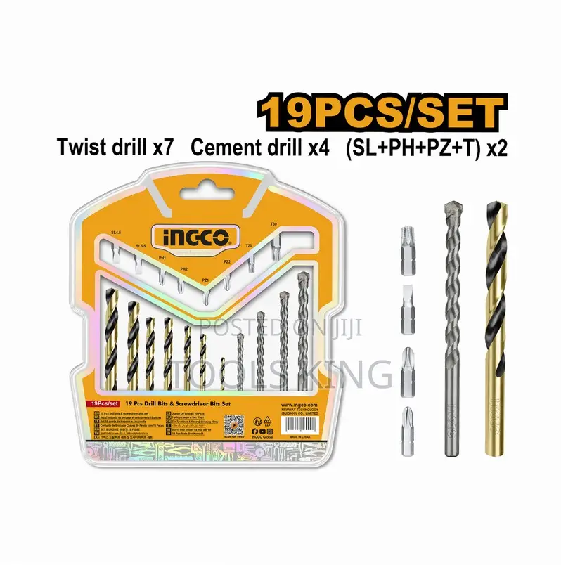 19 PCS Drill Bits Screwdriver Bits - Aksdb1901