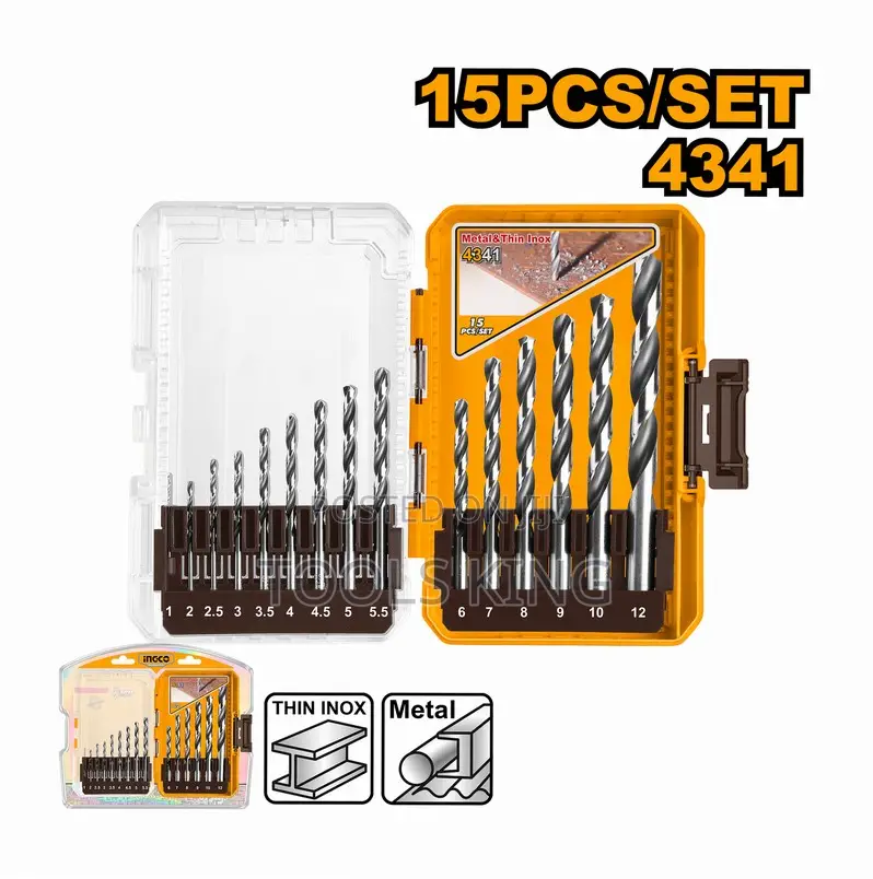 15 PCS 4341 HSS Drill Bits - Akdl51506