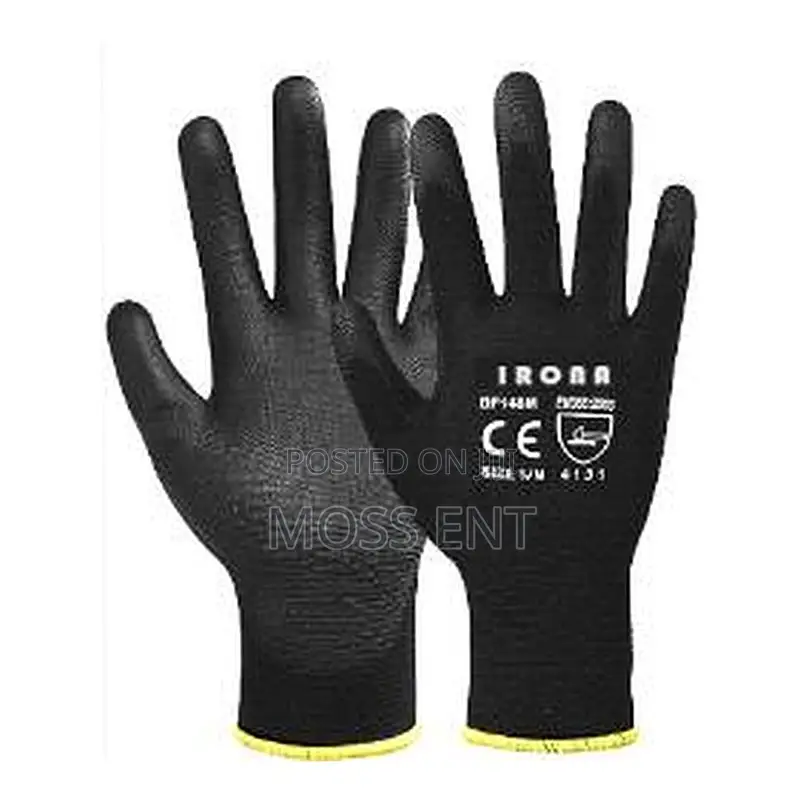 Irona Gloves Pu Polyester Black 10 Inch Xl - Iro-130-b