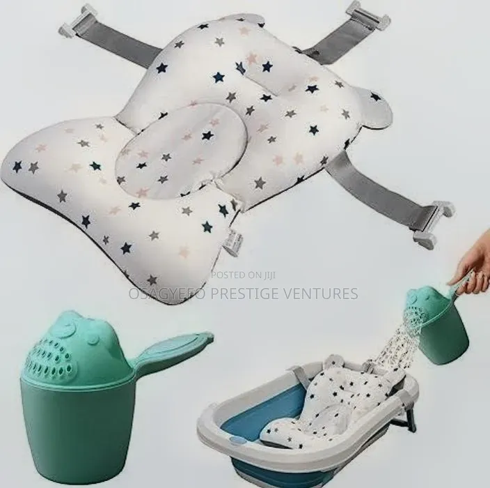Baby Bath Support Cushion Rinse Cup
