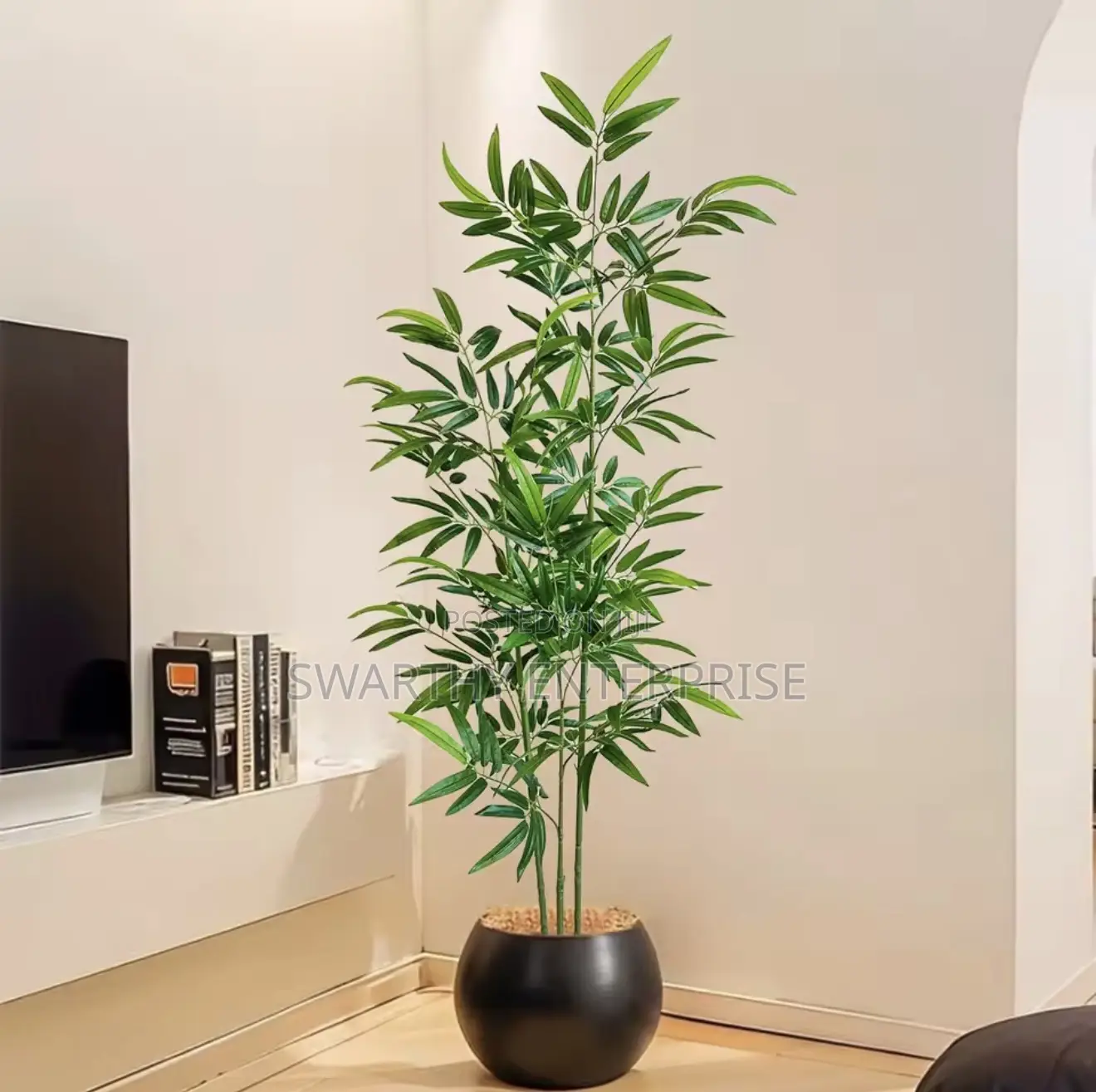 190cm / 6ft Tall Green Artificial Potted Bamboo