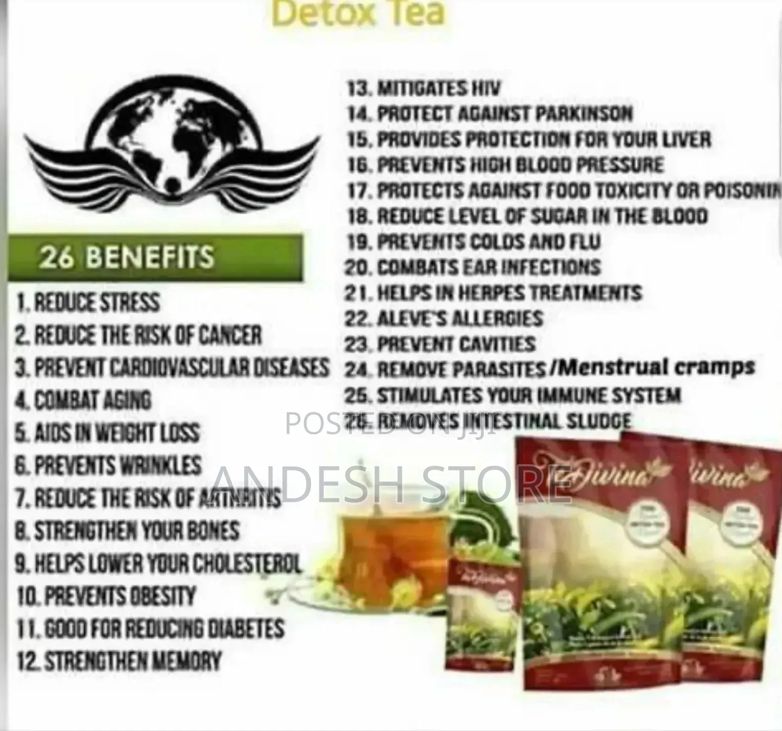 Tedivina Organic Tea From U.S.A For Stubborn Flat Tommy/Weight Lost