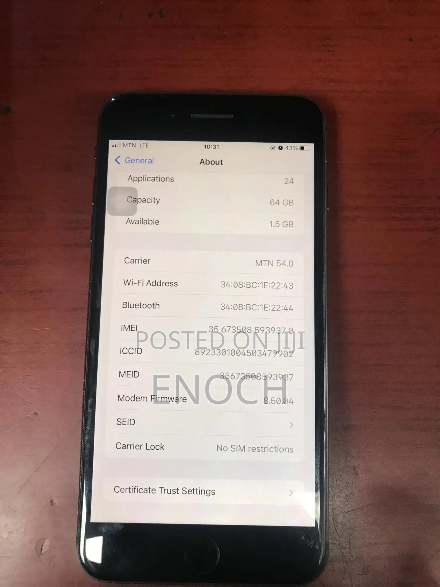 Apple iPhone 8 Plus 64 GB Black