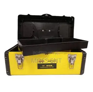 Steel Tools Box 36x18x18cm Black / Yellow 14inch - H