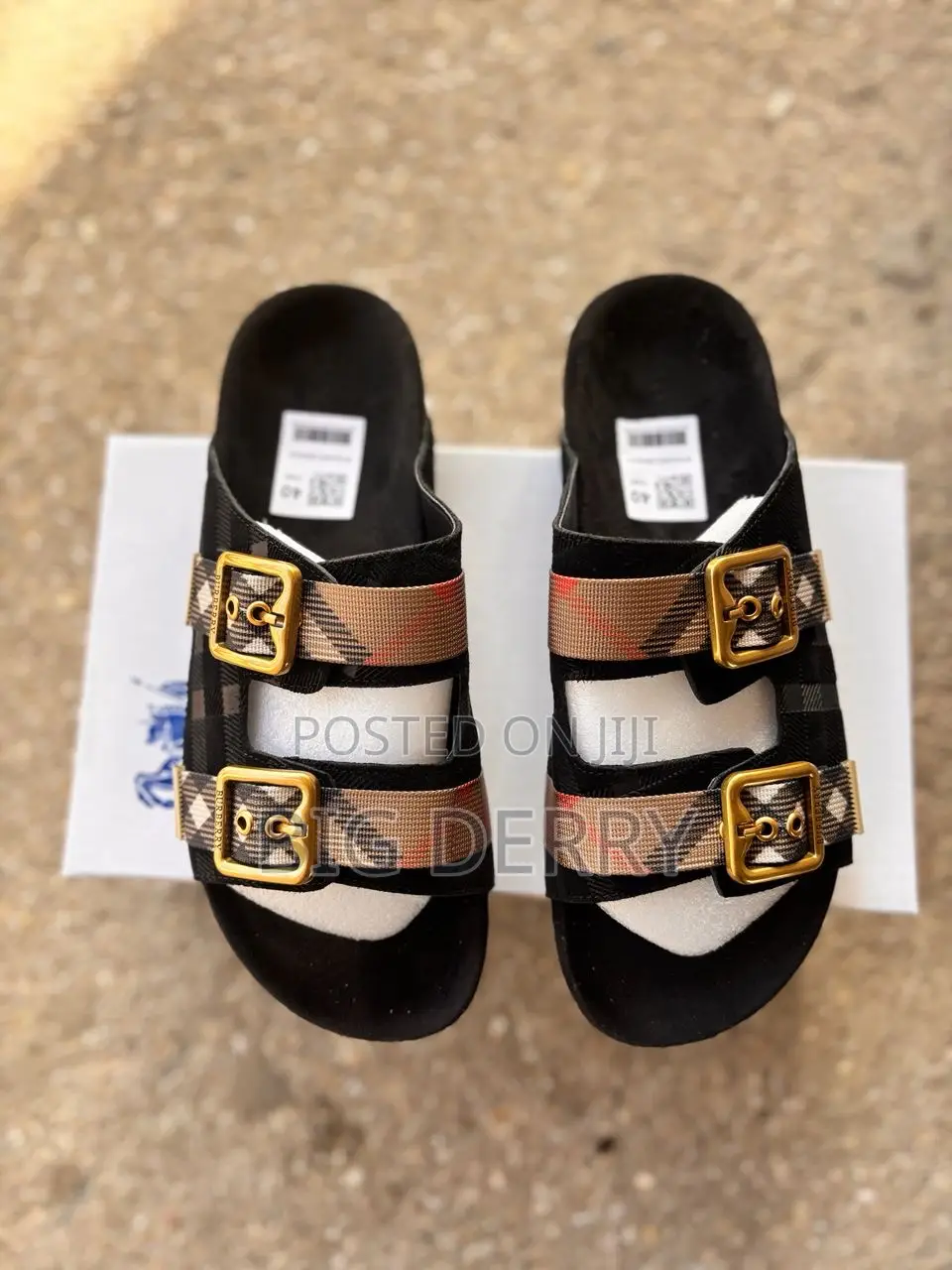 Burberry Suede Urchin Sandals