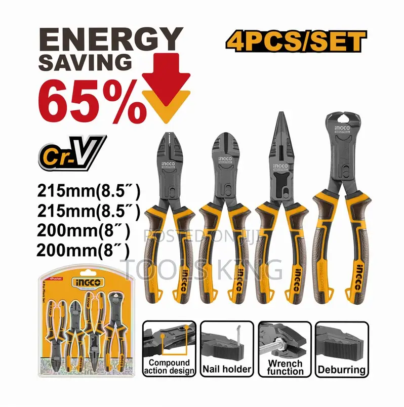 4 PCS Compound Action Pliers - Hkcps5841