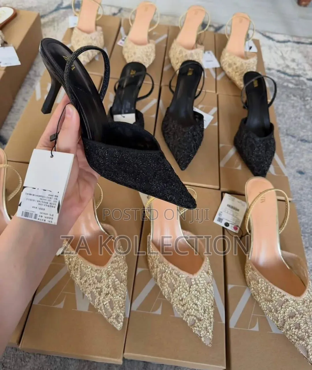 Women's Zara Gold Heels