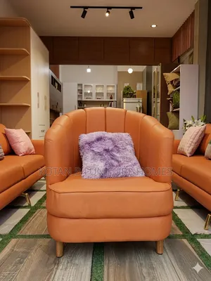An Orange Elegant Armchair