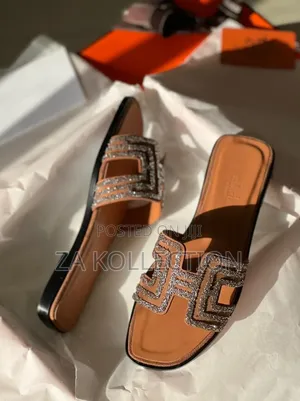 Classic Hermes Ladies Slippers