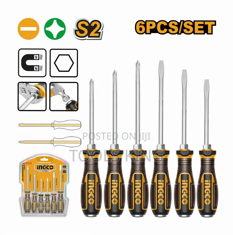 6 PCS Gothrough Screwdriver - Hgtst0608
