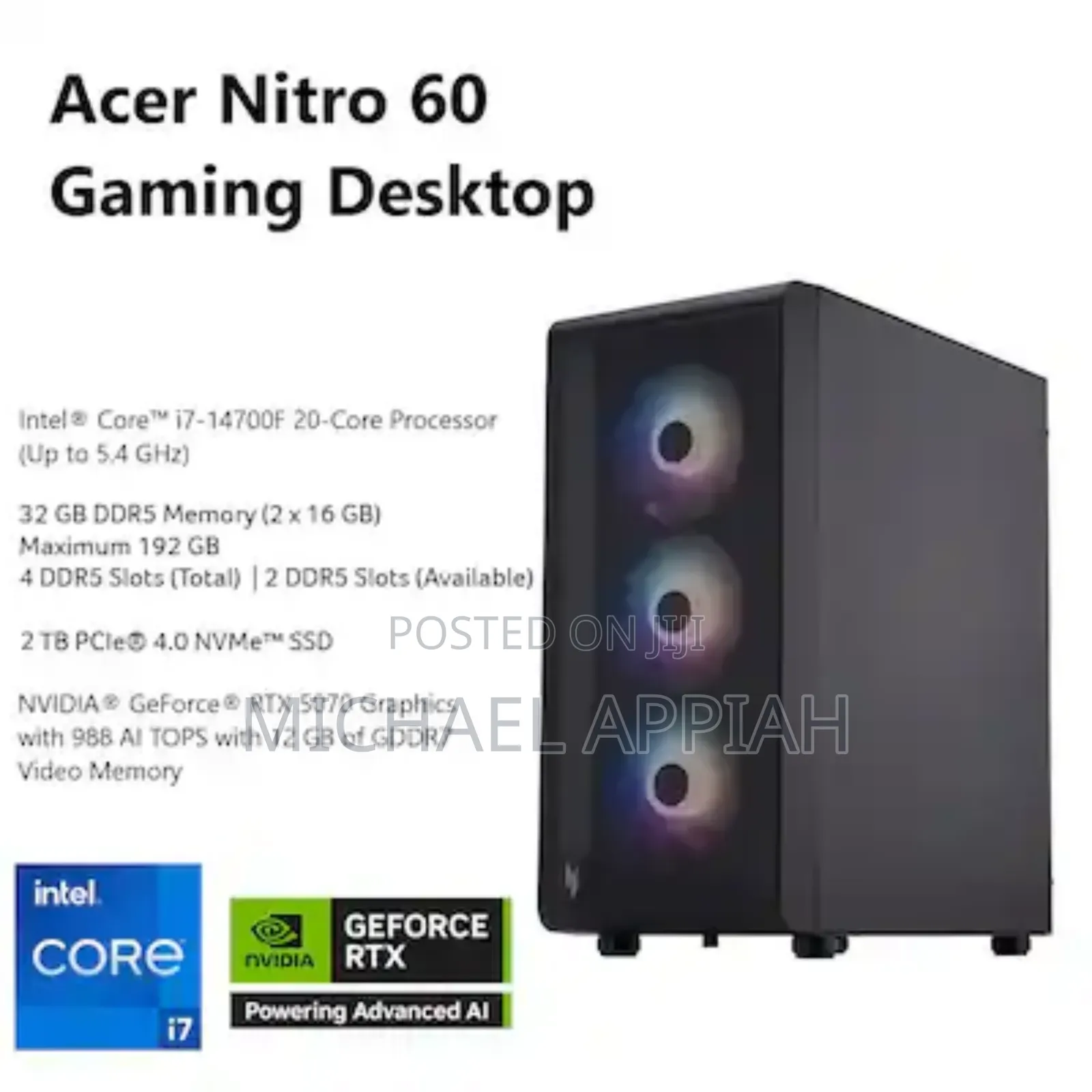New Desktop Computer Acer 32GB Intel Core i7 SSD 1T