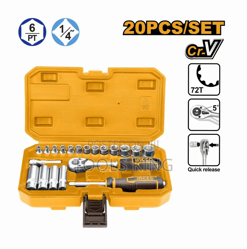 20 PCS 1/4" Socket - Hkts14201