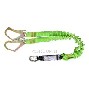 Fall Arrest Lanyaerd Double With Energy Absorber Green 1.8m 45 - Ml214