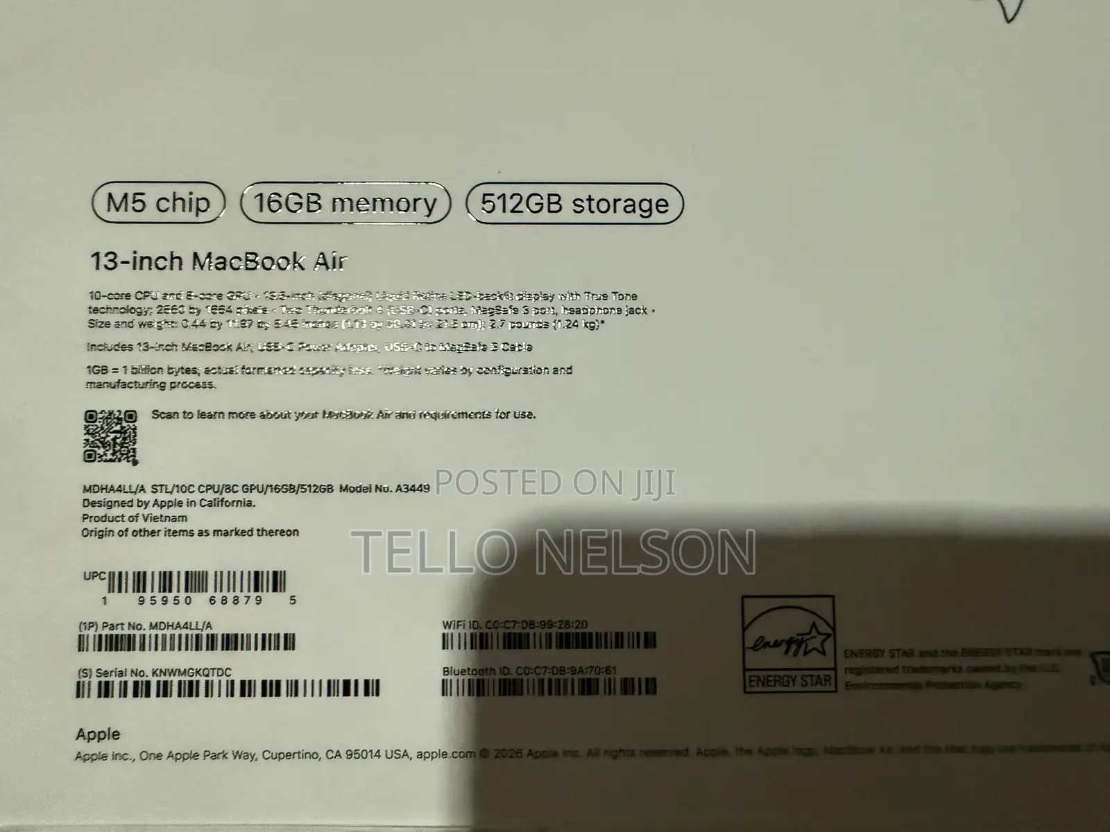 M5 Apple Macbook Air