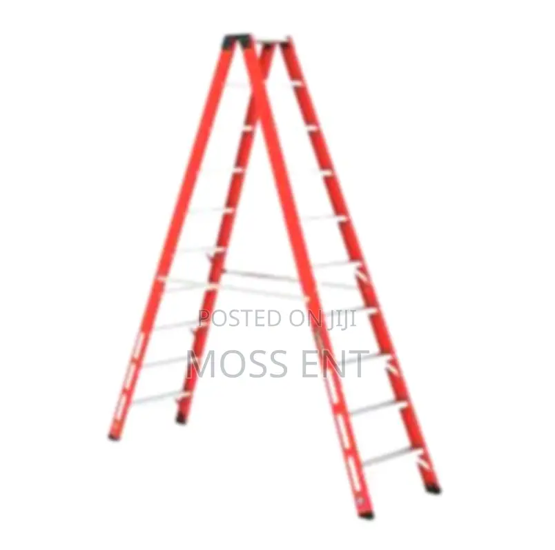 Cm 10 Steps Fiberglass Double Sided Step Ladder Large Rung - Cm-Bfc10