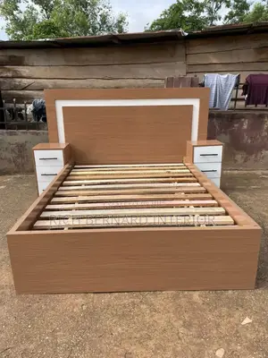 Luxury Brown Laminated Double Bed