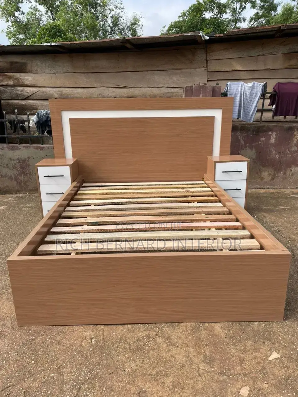 Luxury Brown Laminated Double Bed