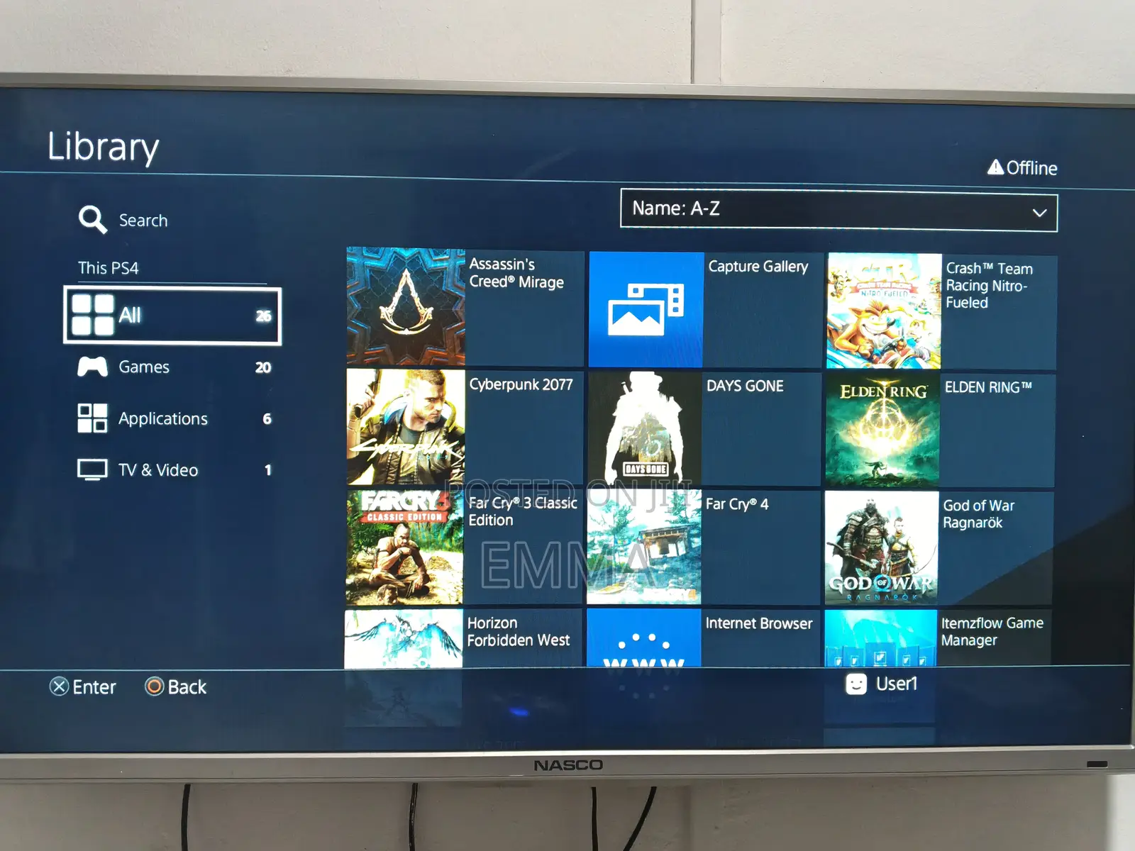 Sony Ps4 Jail Broken, Used 1tb With Over 15games With Pendrive