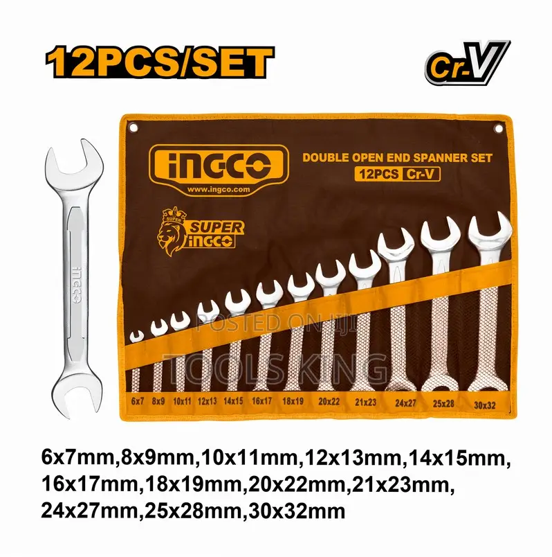 12pcs Double Open End Spanner - Hkspa2142