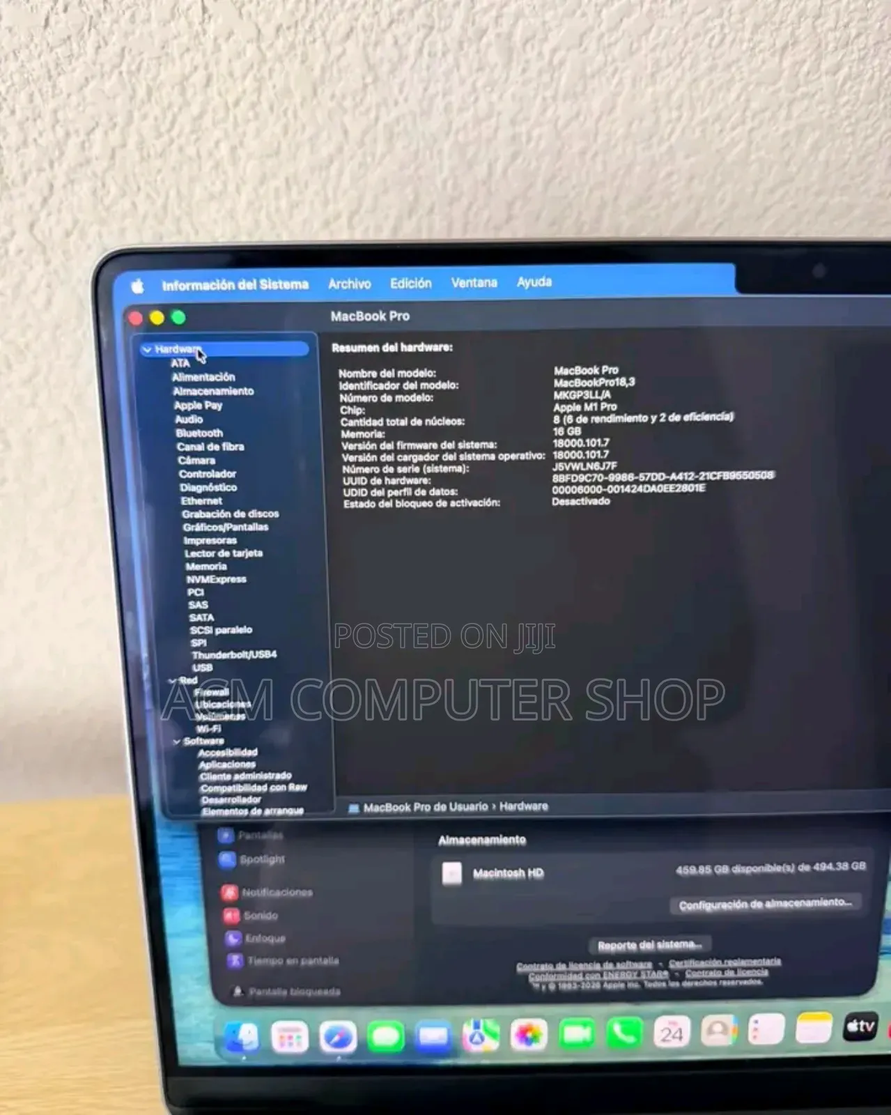 New Laptop Apple MacBook Pro M1 16GB Apple M1 Pro SSHD (Hybrid) 512GB