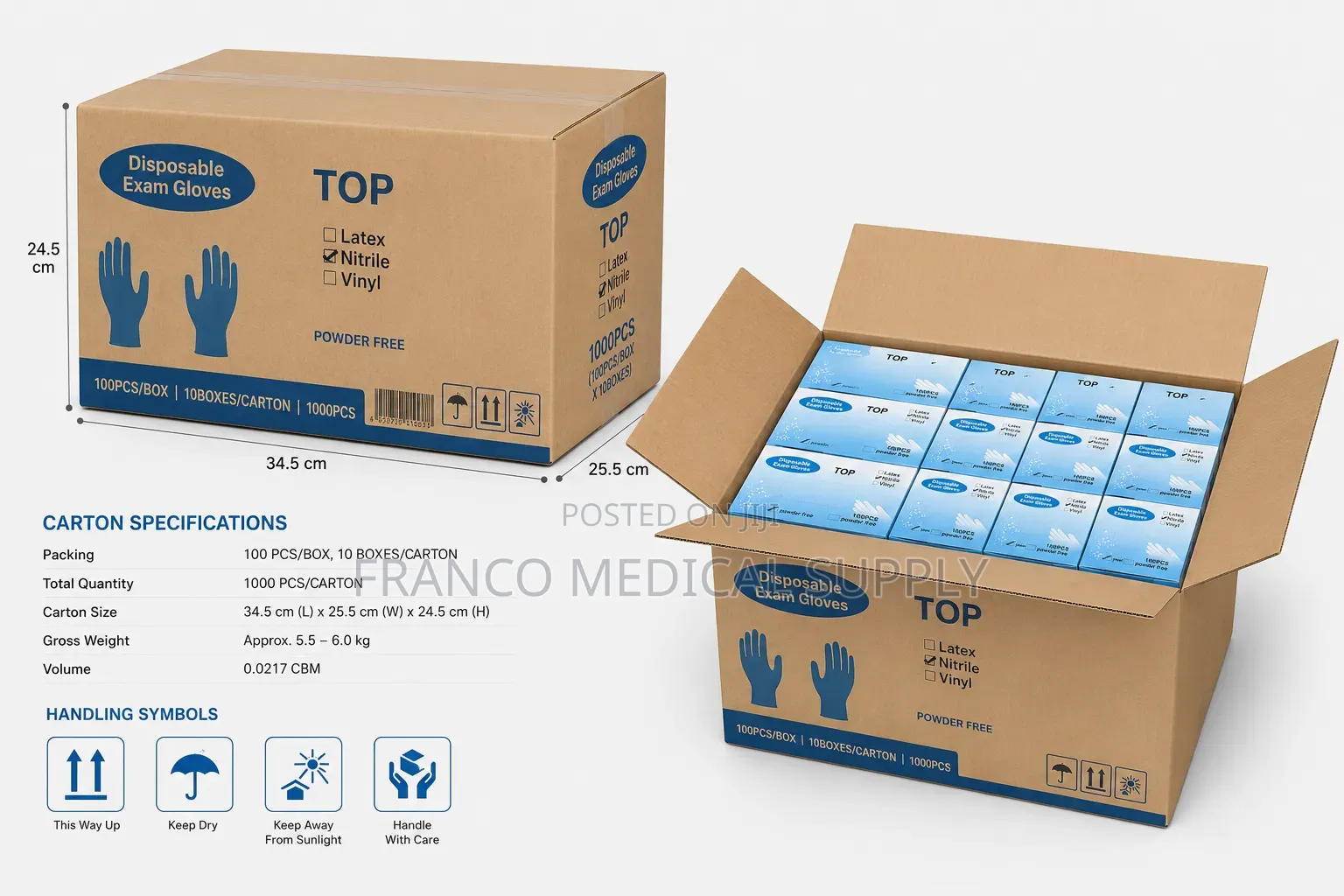 Disposable Nitrile Gloves (Powdered Free)