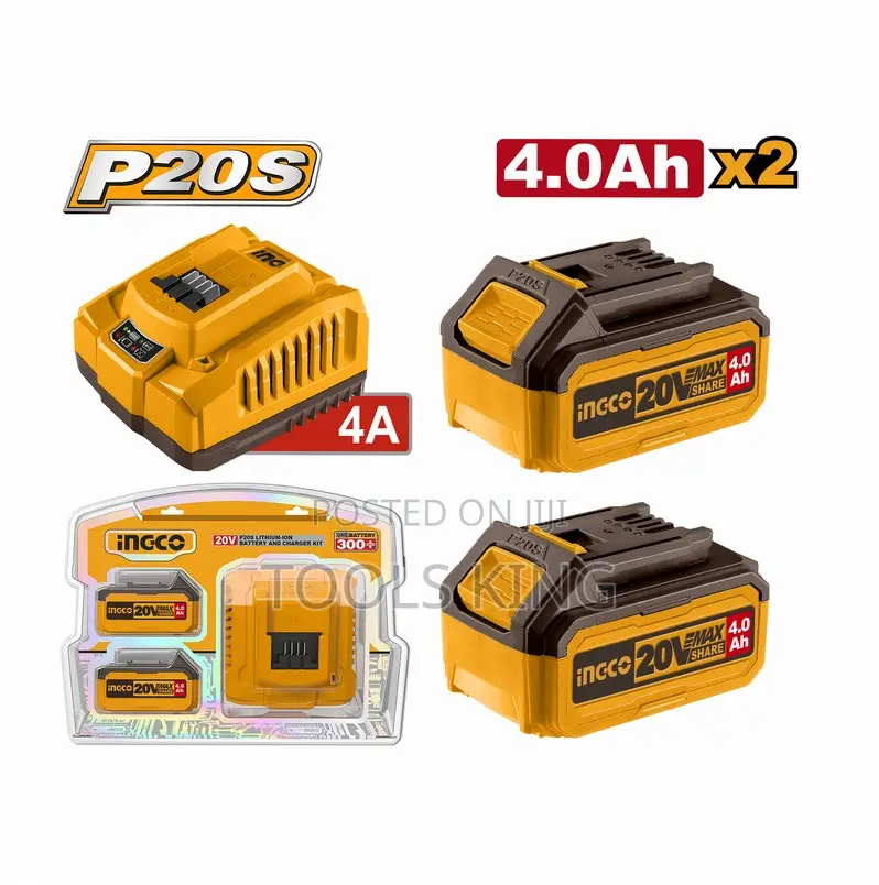 P20s Lithiumion Battery and Charger Kit 20v 2x4ah - Fbcpk1424