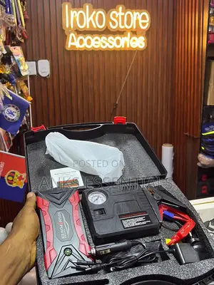 12v Jump Starter With Compressor and Flashlight