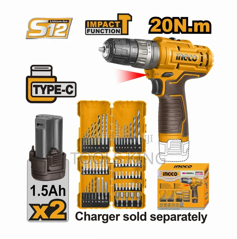Cordless Impact Drill 12v 2 Battery - Cosli23114
