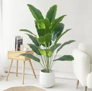 120cm Artificial Tropical Banana Plants 8 Large Leaves Traveler Palm