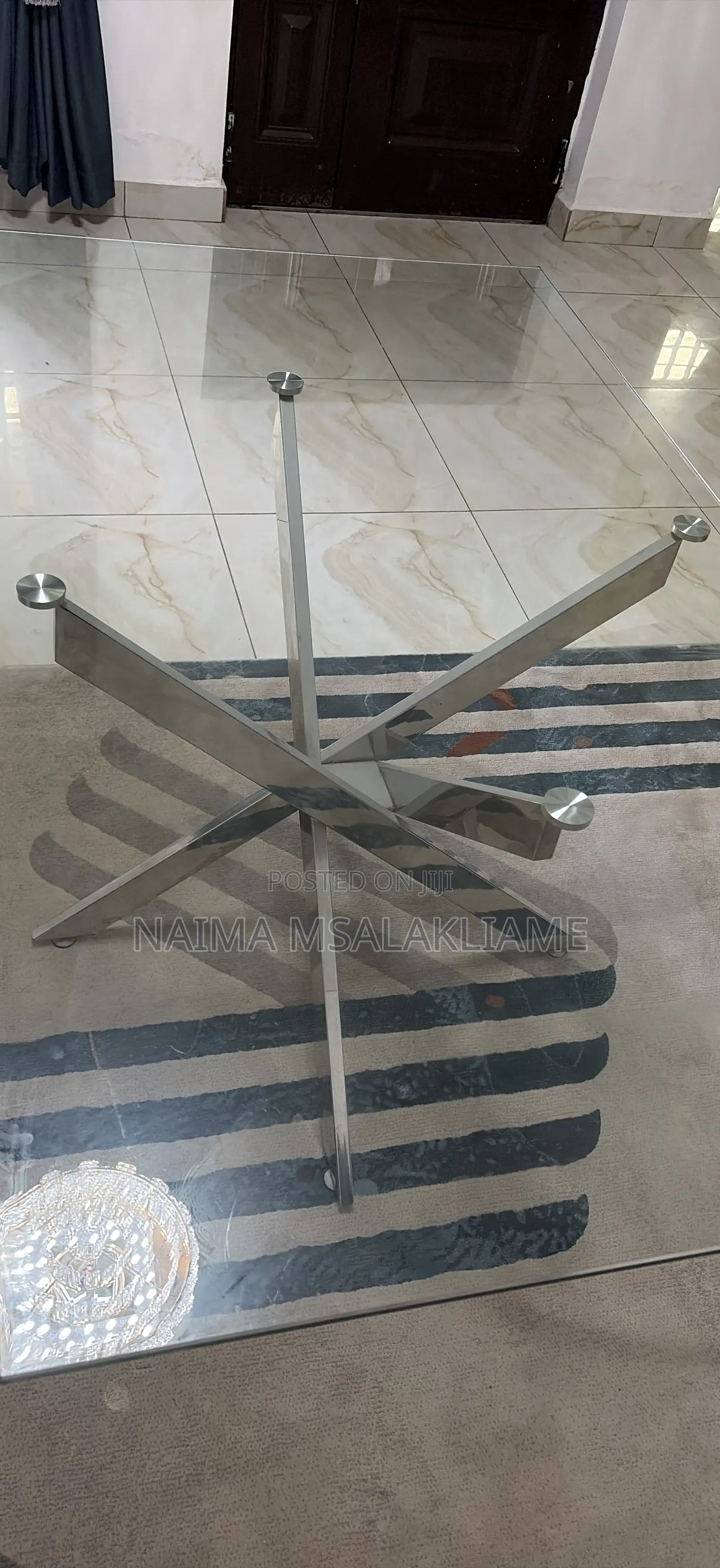 Modern 6-Seater Glass Dining Table 160 / 90