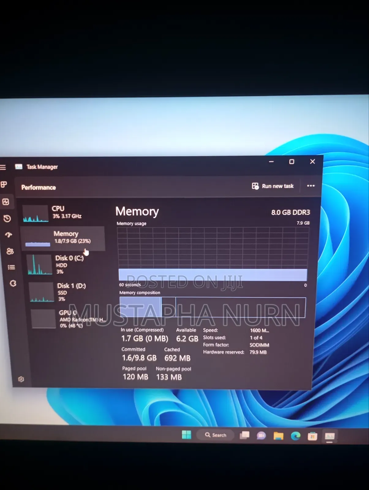 Laptop 8GB Intel Core i7 HDD+SSD 1T