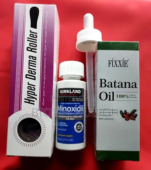 Kirkland Minoxidil, Derma Roller and Batana Oil
