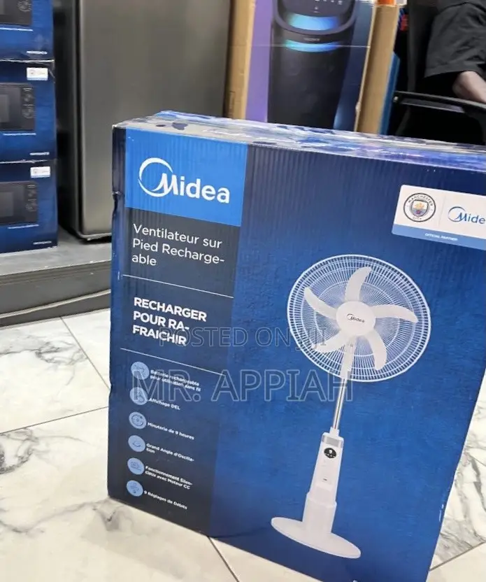 Choose Affordable Midea 18 Inch Rechargeable Standing Fan 