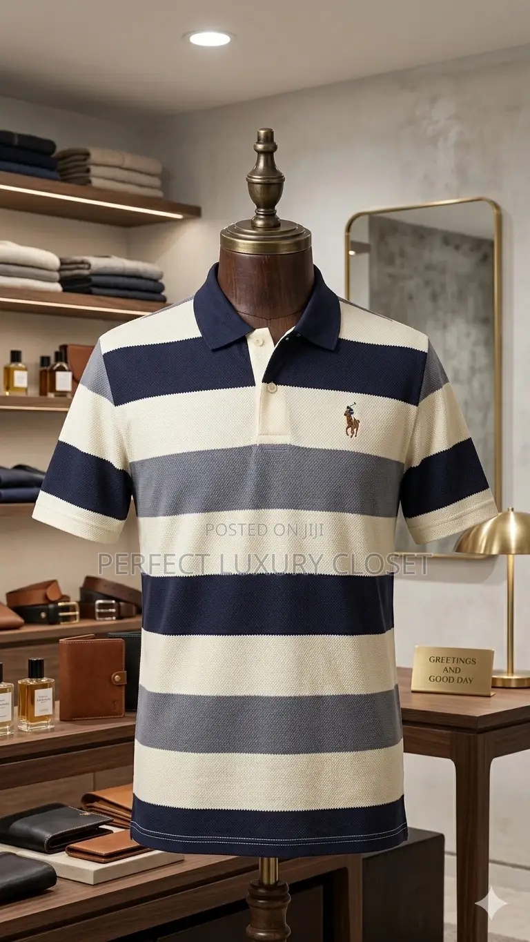 Quality Stripes Men Club-T Shirt Available