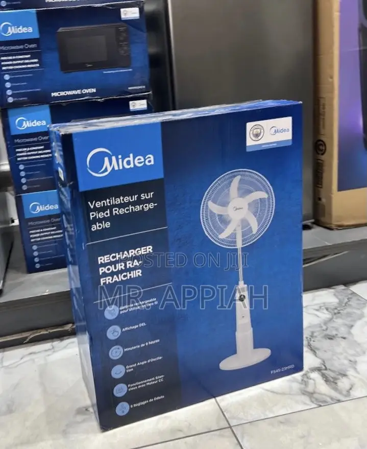 Get Premium Midea 18” Rechargeable Standing Fan(30watt)