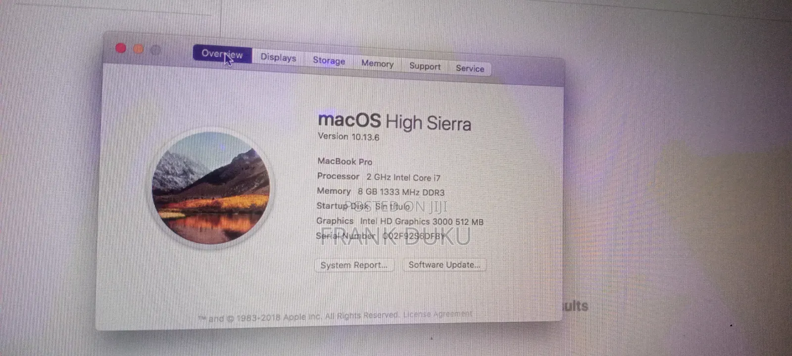 Laptop Apple MacBook 2012 4GB Intel Core i7 SSD 500GB