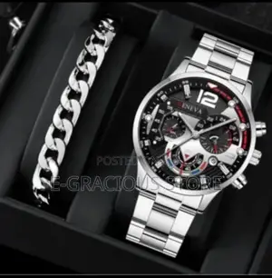 Luxury Geneva Men’S Wrist Watch Bracelet Set