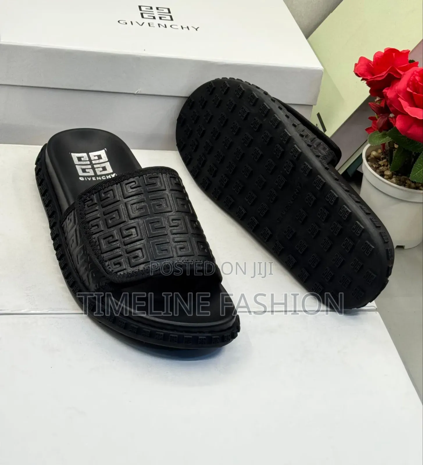 All Black Givenchy Slippers