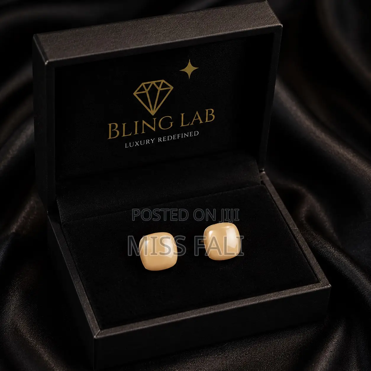 Luxe Cushion Studs.