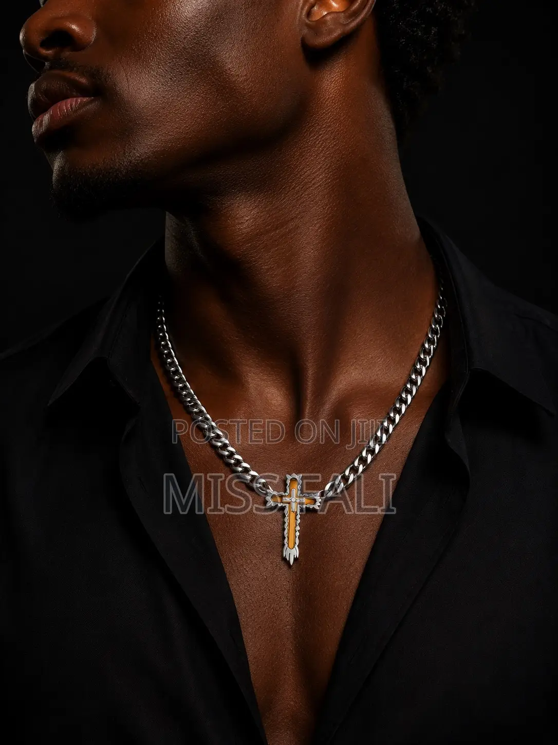 Regal Edge Cross Necklace.