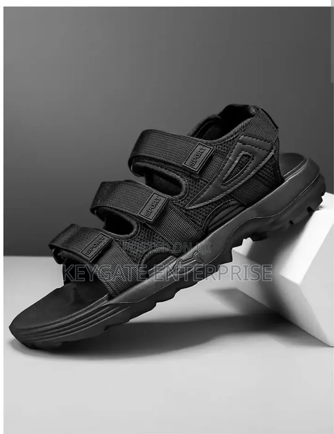 Black Sandals for Children and Adults