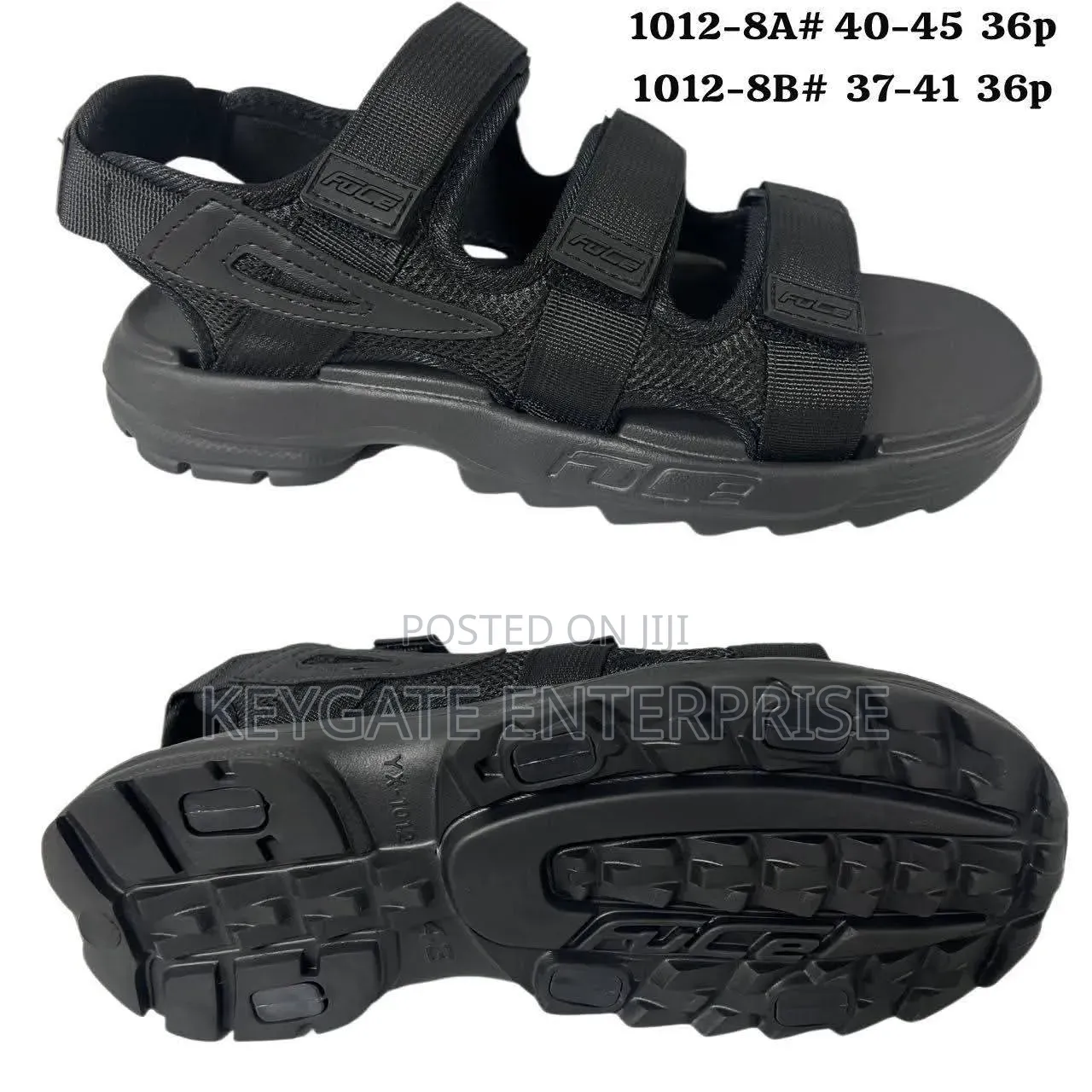 Black Sandals for Children and Adults
