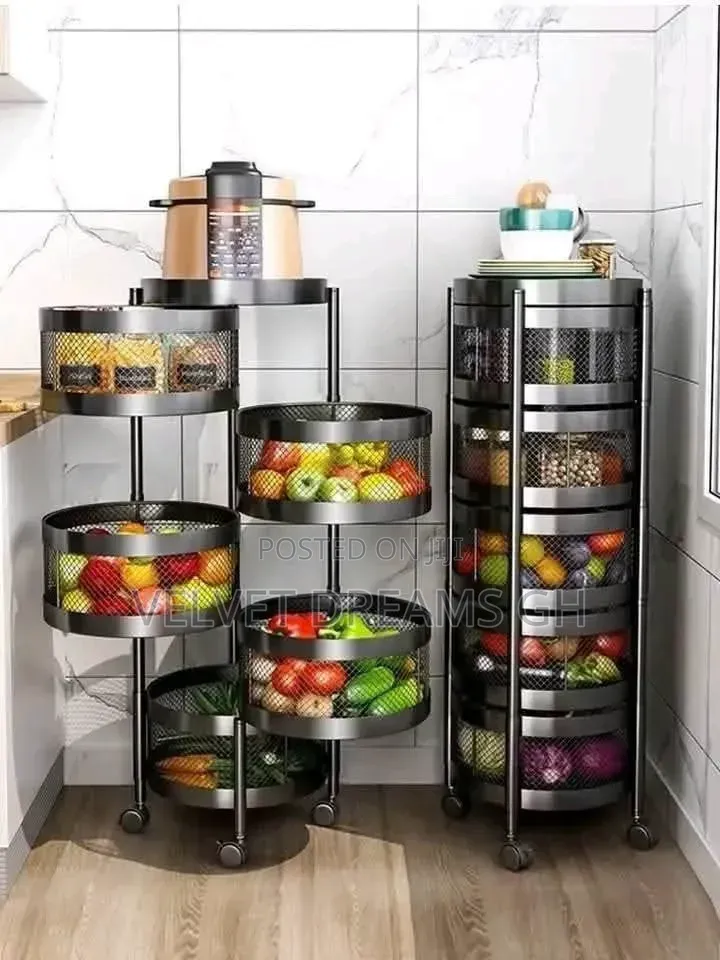 Portable 5-Tier Storage Shelf With Wheels