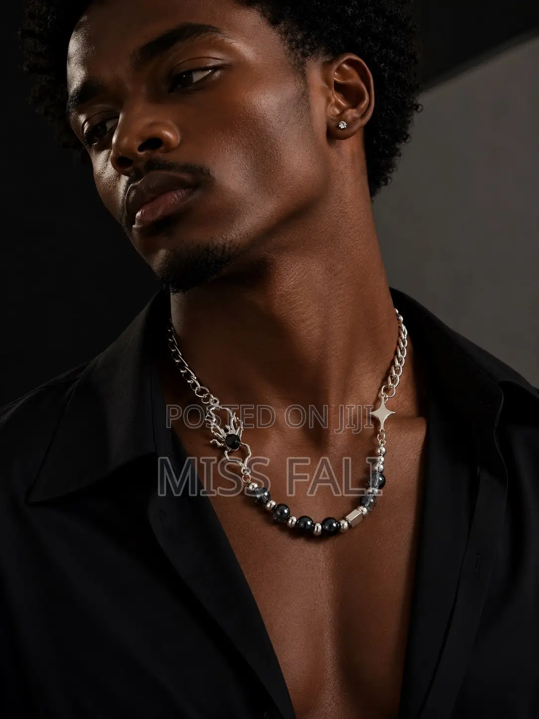 Noir Eclipse Statement Necklace