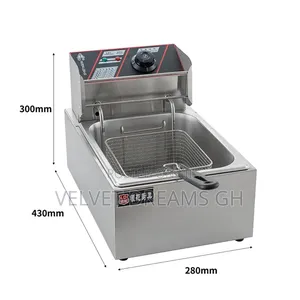 Single Deep Fryer Stainless Steel Electric Frying Machine
