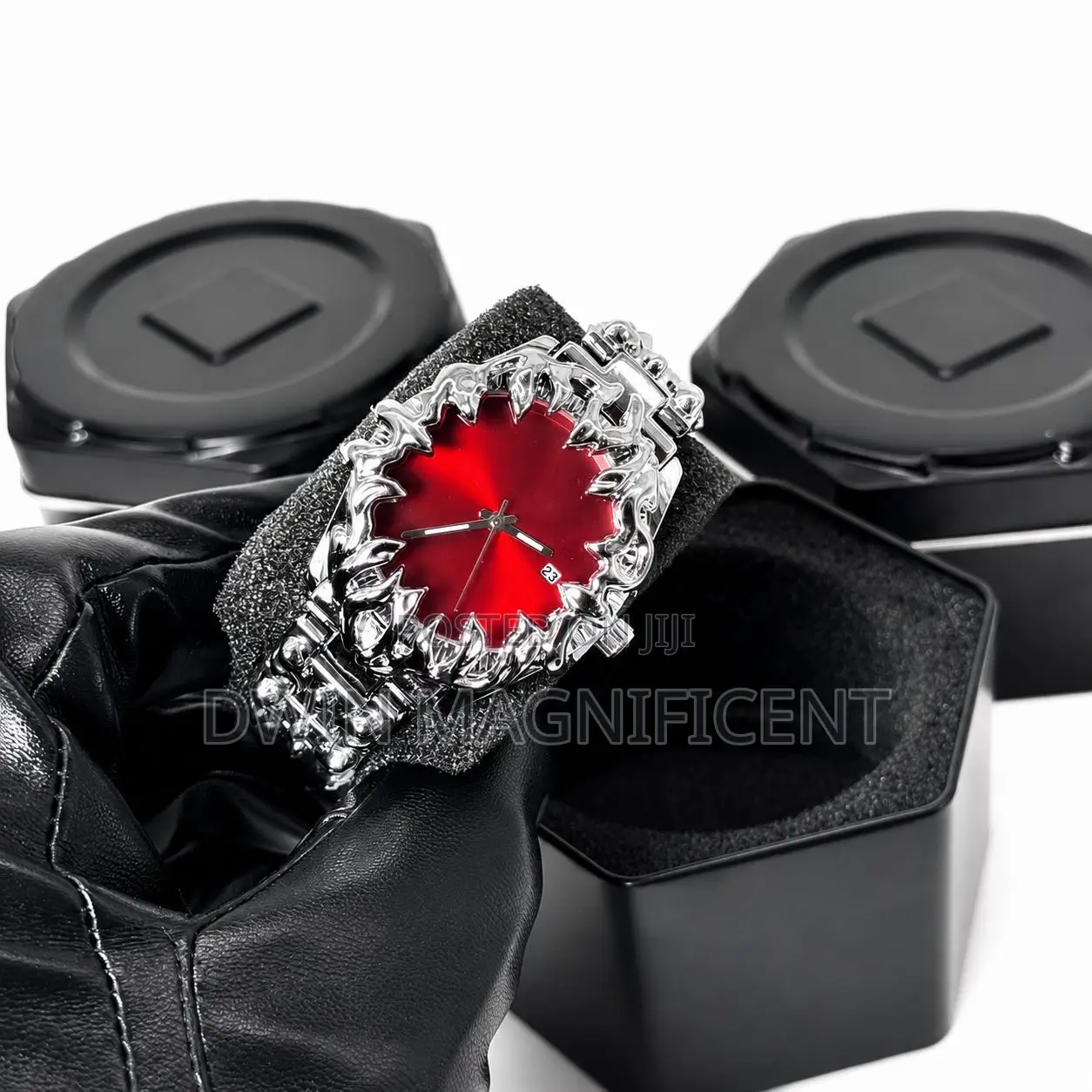 Gothic-Style Gunmetal Watch